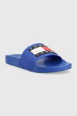 Шльопанці Tommy Jeans POOL SLIDE ESS чоловічі EM0EM01191 колір блакитний