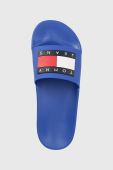 Шльопанці Tommy Jeans POOL SLIDE ESS чоловічі EM0EM01191 колір блакитний