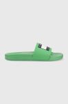 Шльопанці Tommy Jeans POOL SLIDE ESS чоловічі колір зелений EM0EM01191 Шльопанці Tommy Jeans POOL SLIDE ESS чоловічі колір зелений EM0EM01191