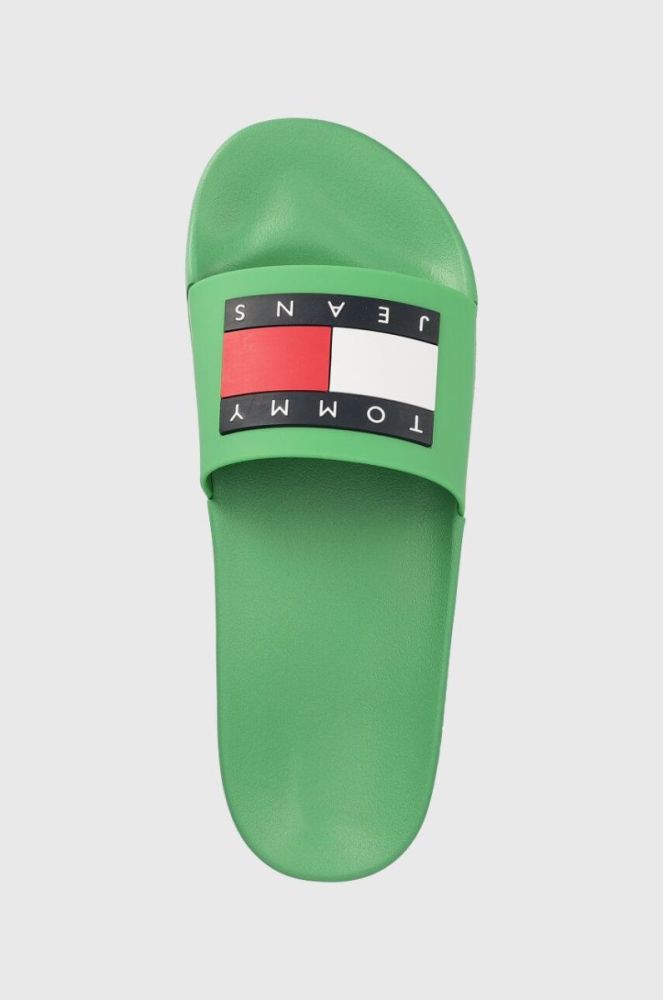Шльопанці Tommy Jeans POOL SLIDE ESS чоловічі колір зелений EM0EM01191 фото 4