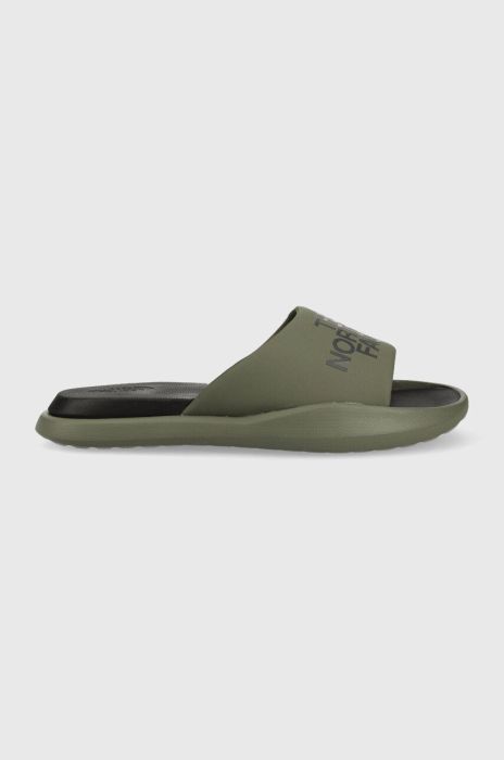 Шкіряні шльопанці The North Face TRIARCH SLIDE чоловічі колір зелений Шкіряні шльопанці The North Face TRIARCH SLIDE чоловічі колір зелений