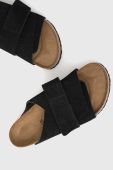 Замшеві шльопанці Birkenstock KYOTO чоловічі колір чорний 1020388
