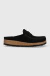 Замшеві шльопанці Birkenstock NAPLES чоловічі колір чорний 1024880 Замшеві шльопанці Birkenstock NAPLES чоловічі колір чорний 1024880