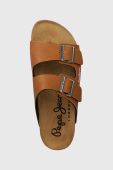 Шльопанці Pepe Jeans BIO чоловічі колір коричневий PMS90108 Шльопанці Pepe Jeans BIO чоловічі колір коричневий PMS90108