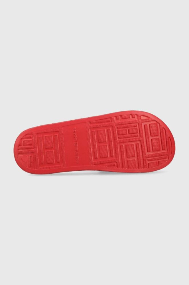 Шльопанці Tommy Hilfiger RUBBER TH FLAG POOL SLIDE чоловічі колір червоний FM0FM04263 фото 5