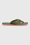 В'єтнамки Tommy Hilfiger PATCH HILFIGER BEACH SANDAL чоловічі колір зелений FM0FM04470 В'єтнамки Tommy Hilfiger PATCH HILFIGER BEACH SANDAL чоловічі колір зелений FM0FM04470