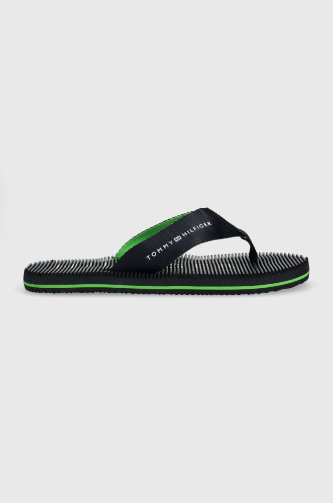 В'єтнамки Tommy Hilfiger MASSAGE FOOTBED BEACH SANDAL чоловічі колір синій FM0FM04474