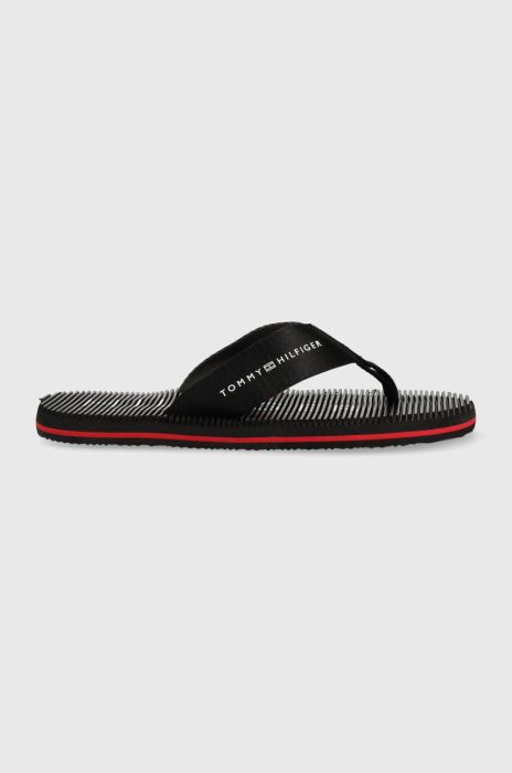 В'єтнамки Tommy Hilfiger MASSAGE FOOTBED BEACH SANDAL чоловічі колір чорний FM0FM04474