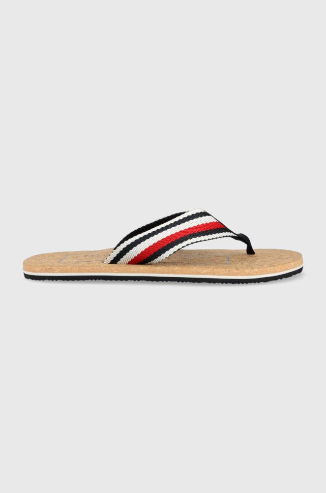 В'єтнамки Tommy Hilfiger HILFIHER CORK BEACH SANDAL чоловічі колір синій FM0FM04475