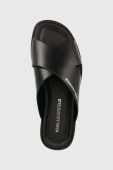 Шкіряні шльопанці Karl Lagerfeld KASTOR II чоловічі колір чорний KL70203