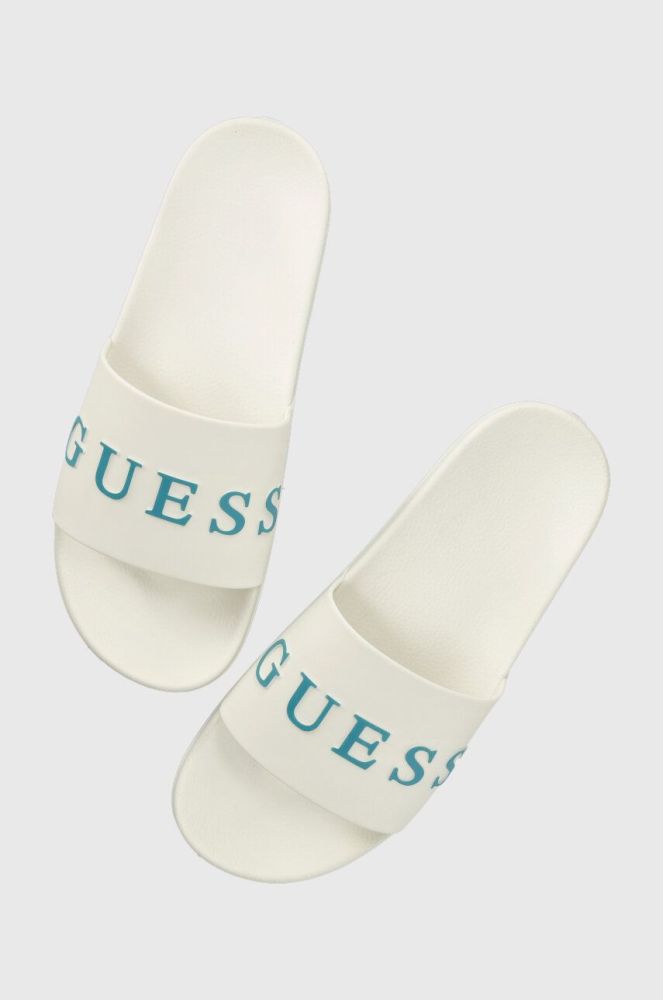 Шльопанці Guess SLIDES чоловічі колір білий F3GZ05 BB00F