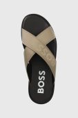 Шльопанці BOSS Darrel чоловічі колір бежевий 50493107