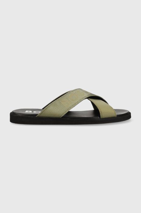 Шльопанці BOSS Darrel чоловічі колір зелений 50493107