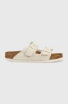 Замшеві шльопанці Birkenstock Arizona чоловічі колір сірий 1024554-lgrey Замшеві шльопанці Birkenstock Arizona чоловічі колір сірий 1024554-lgrey