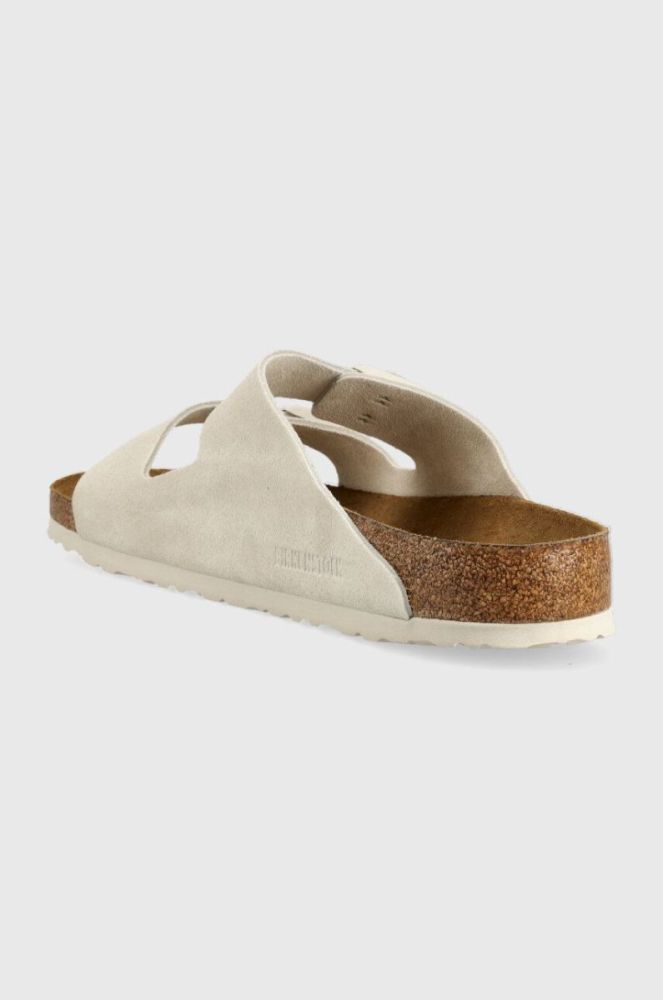 Замшеві шльопанці Birkenstock Arizona чоловічі колір сірий 1024554-lgrey фото 3