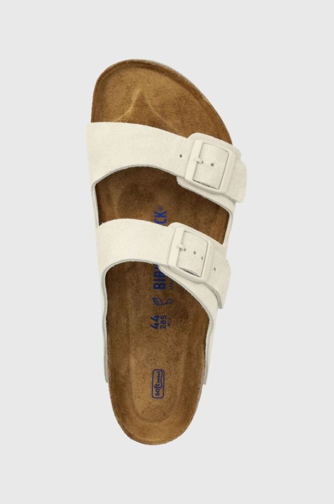 Замшеві шльопанці Birkenstock Arizona чоловічі колір сірий 1024554-lgrey фото 4