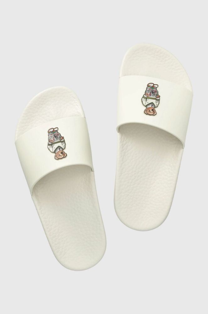 Шльопанці Polo Ralph Lauren Polo Slide колір білий 809892944002