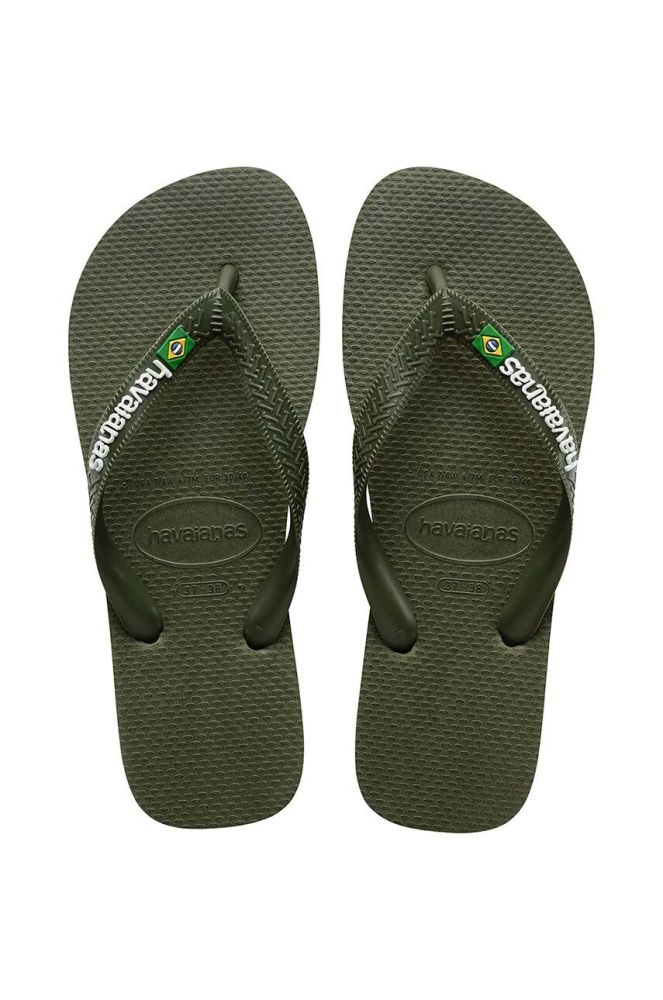 В'єтнамки Havaianas BRASIL LOGO колір зелений 4110850.3058