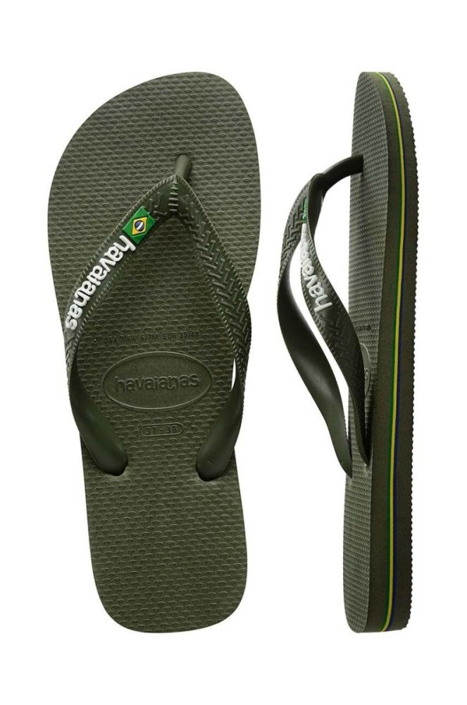 В'єтнамки Havaianas BRASIL LOGO колір зелений 4110850.3058 фото 4