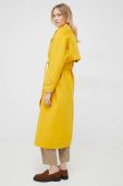 вовняне пальто Tommy Hilfiger колір жовтий перехідний двобортний