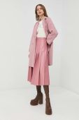 Вовняне пальто Weekend Max Mara колір рожевий перехідний oversize
