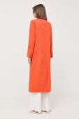 Пальто Notes du Nord жіночий колір помаранчевий перехідний двобортний