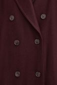 Вовняне пальто Gestuz колір бордовий перехідний двобортний