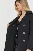 Пальто Patrizia Pepe жіночий колір чорний перехідний двобортний (2856484)