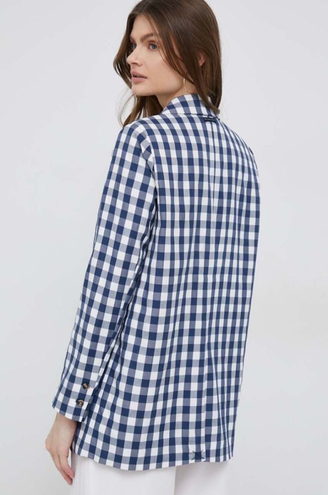 Піджак Pepe Jeans Sandra колір синій двобортний візерунок фото 3