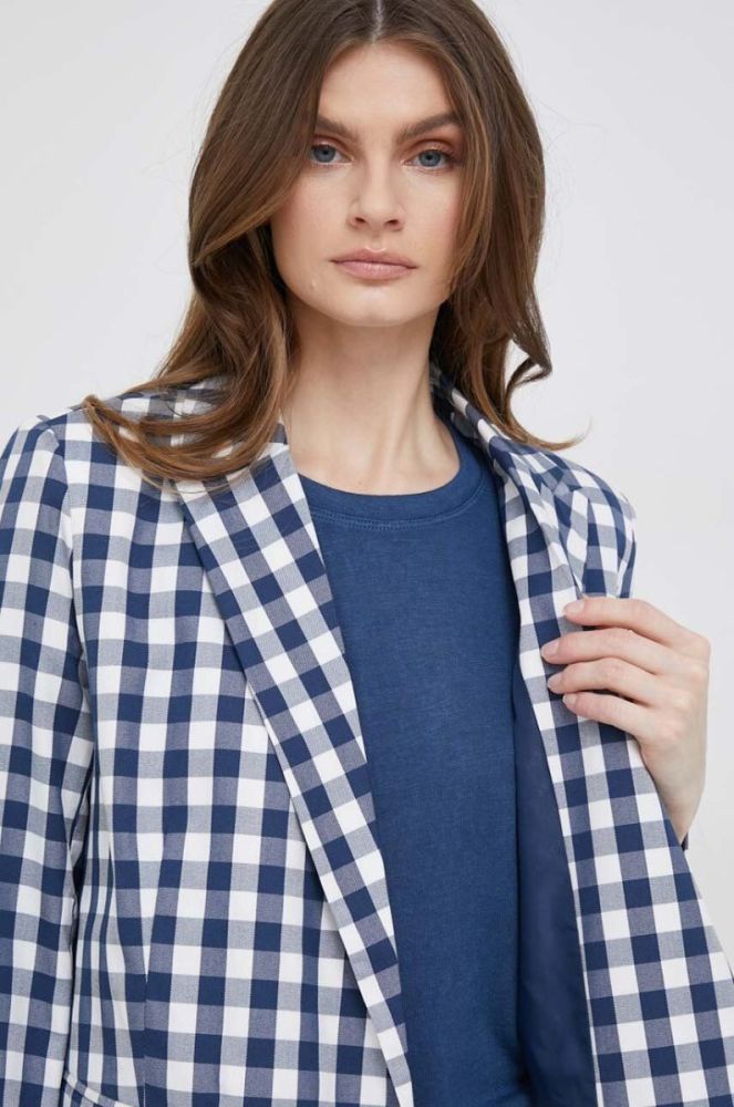 Піджак Pepe Jeans Sandra колір синій двобортний візерунок фото 6