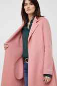 Пальто з домішкою вовни Pennyblack колір рожевий перехідний