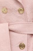 Пальто Pinko жіночий колір рожевий перехідний двобортний