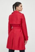 Пальто Morgan жіночий колір червоний перехідний двобортний