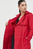 Пальто Morgan жіночий колір червоний перехідний двобортний