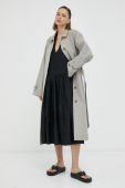 Пальто Lovechild жіночий колір сірий перехідний
