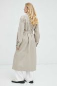 Пальто Gestuz жіночий колір бежевий перехідний двобортний