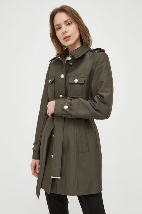 Пальто Morgan жіночий колір зелений перехідний