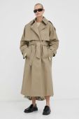 Бавовняне пальто 2NDDAY колір бежевий перехідний двобортний