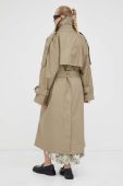 Бавовняне пальто 2NDDAY колір бежевий перехідний двобортний