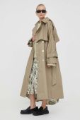 Бавовняне пальто 2NDDAY колір бежевий перехідний двобортний