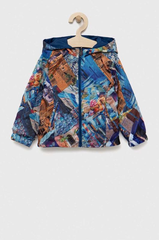 Дитяча двостороння куртка Guess колір блакитний (3052134) фото 2