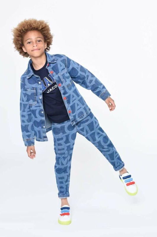 Дитяча джинсова куртка Marc Jacobs колір сірий (3063781)