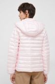 Пухова куртка Tommy Hilfiger жіноча колір рожевий перехідна