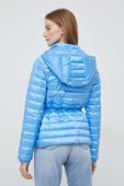 Пухова куртка Tommy Hilfiger жіноча перехідна колір блакитний