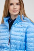 Пухова куртка Tommy Hilfiger жіноча перехідна колір блакитний