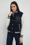 Вовняна куртка Tommy Hilfiger колір синій перехідна (2885345)