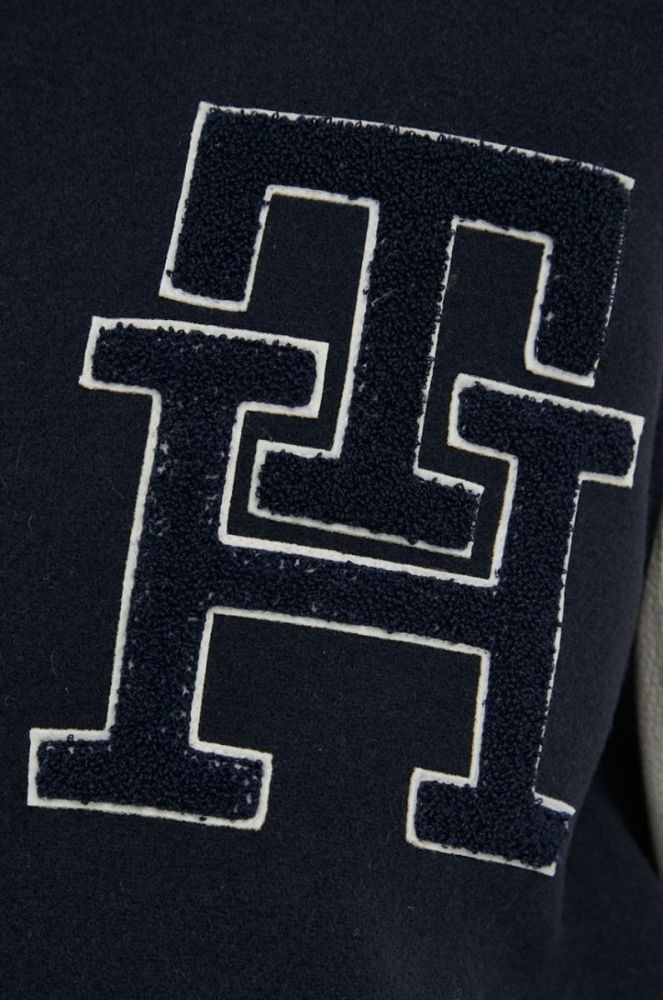 Вовняна куртка Tommy Hilfiger колір синій перехідна (2885345) фото 5