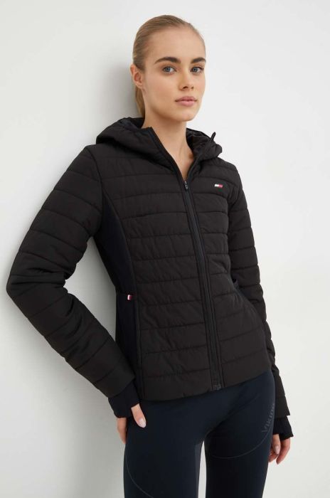 Куртка Tommy Hilfiger жіноча колір чорний перехідна (2887322)