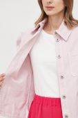 Джинсова куртка Weekend Max Mara жіноча колір рожевий перехідна