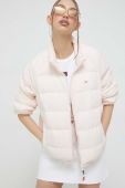 Пухова куртка Tommy Jeans жіноча колір рожевий перехідна